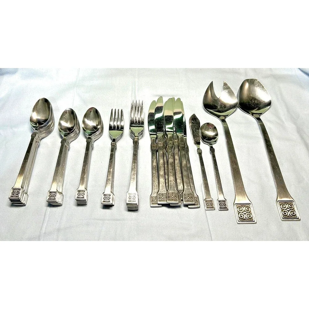 INTERNATIONAL SILVER CO. INSLCO Mark III MCM Stainless Steel Flatware  51pcs. A